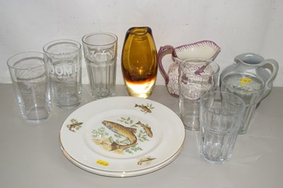 Lot 503 - A Wedgwood pink lustre ware jug together with...