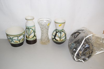 Lot 572 - Trio of Rye pottery with a vase and outdoor...
