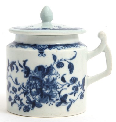 Lot 185 - Worcester Mustard Pot and Cover c.1758 with...