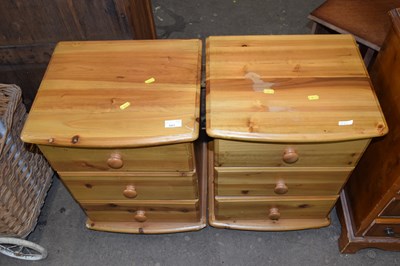 Lot 841 - A pair of pine bedside cabinets