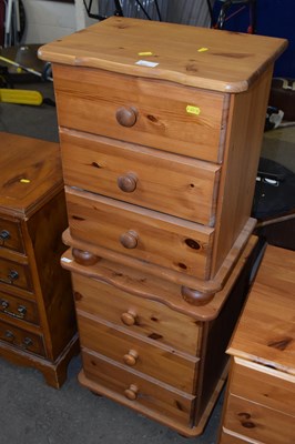 Lot 843 - Pair of pine bedside cabinets
