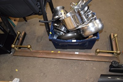 Lot 861 - Brass fire curb