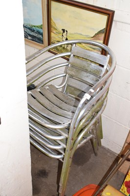 Lot 880 - Four stacking cafe chairs