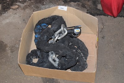 Lot 886 - Two motorcycle chains and locks