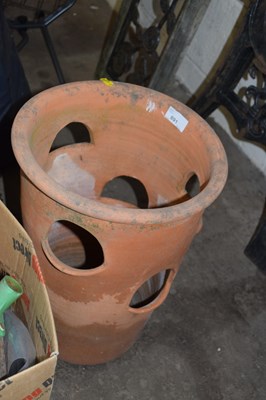 Lot 891 - A terracotta strawberry pot