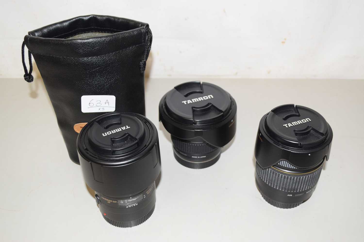 Lot 63 - Three Tamron lenses to include a Tamron SP...