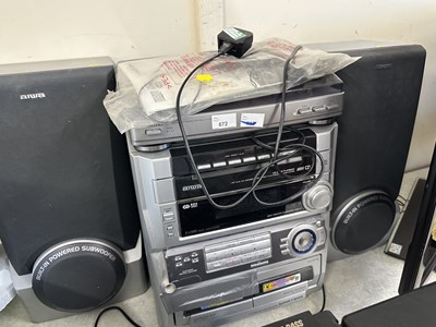 Lot 672 - An Aiwa stereo hi-fi system and speakers