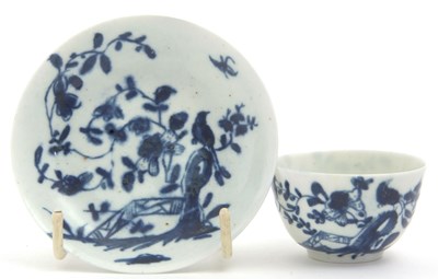 Lot 189 - Worcester Teabowl and Saucer -; Rock Warbler...