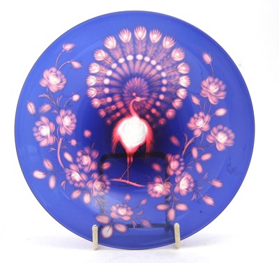 Lot 162 - A rare tricolour glass dish enamelled with a...