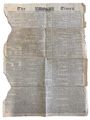 Lot 971 - London Times June 22nd 1815, first report of...
