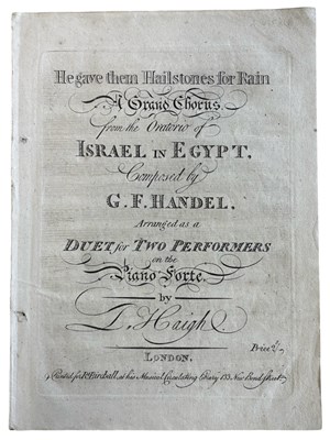 Lot 948 - HAIGH, Thomas 1769-1808 / HANDEL,George...