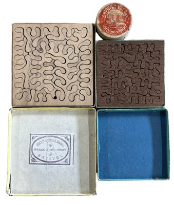 Lot 1241 - 2 antique jigsaw puzzles in original box: The...