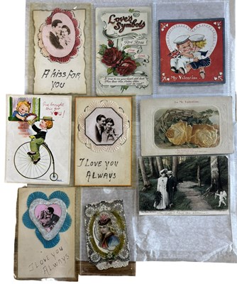 Lot 1157 - Vintage postcards/love notes. To include...