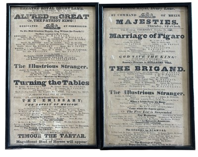 Lot 1141 - THEATRE ROYAL DRURY LANE FRAMED PLAYBILLS....