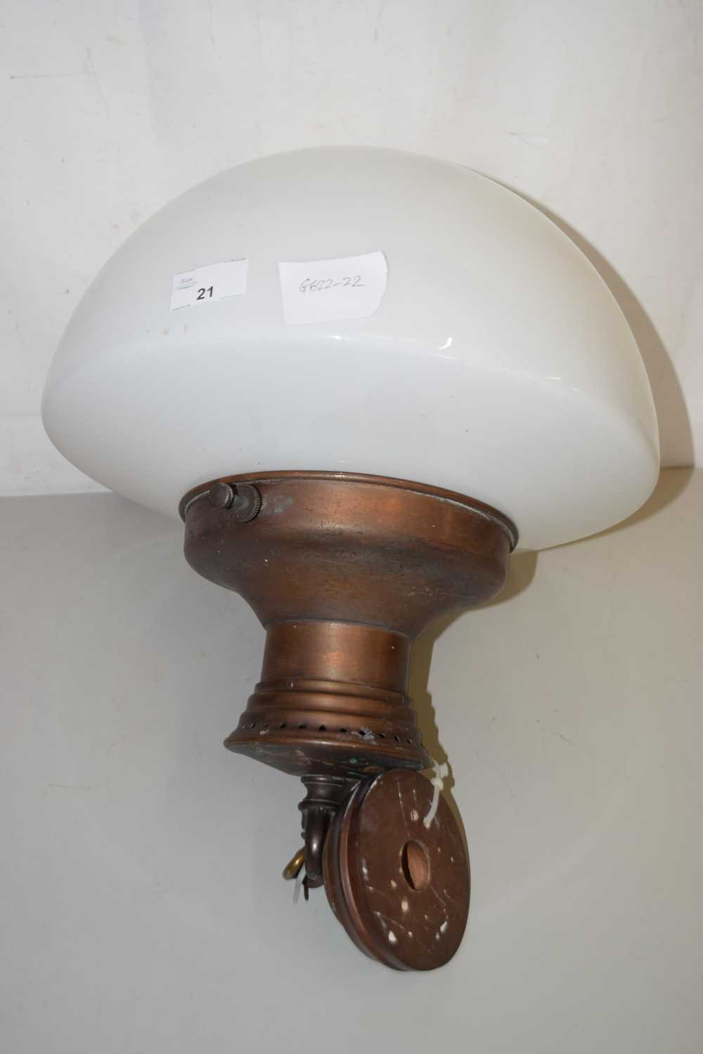 Lot 21 - A hanging ceiling light fitting with opaque...