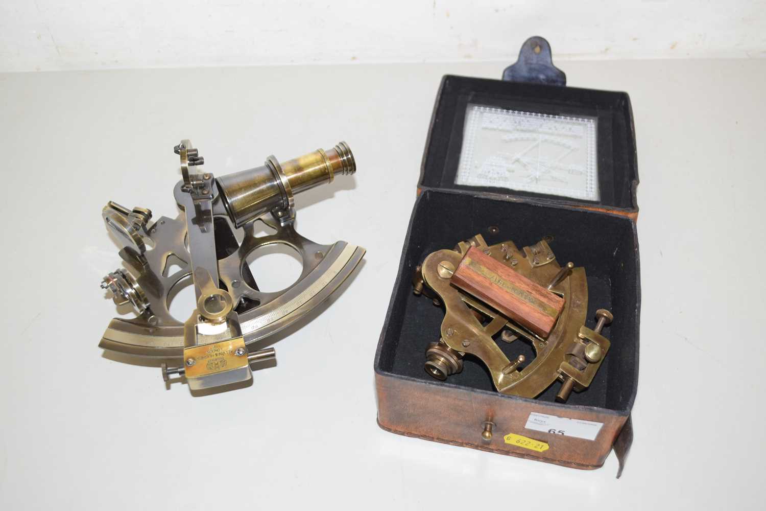Lot 65 - A Kelvin & Hughes, London 1917 brass sextant...
