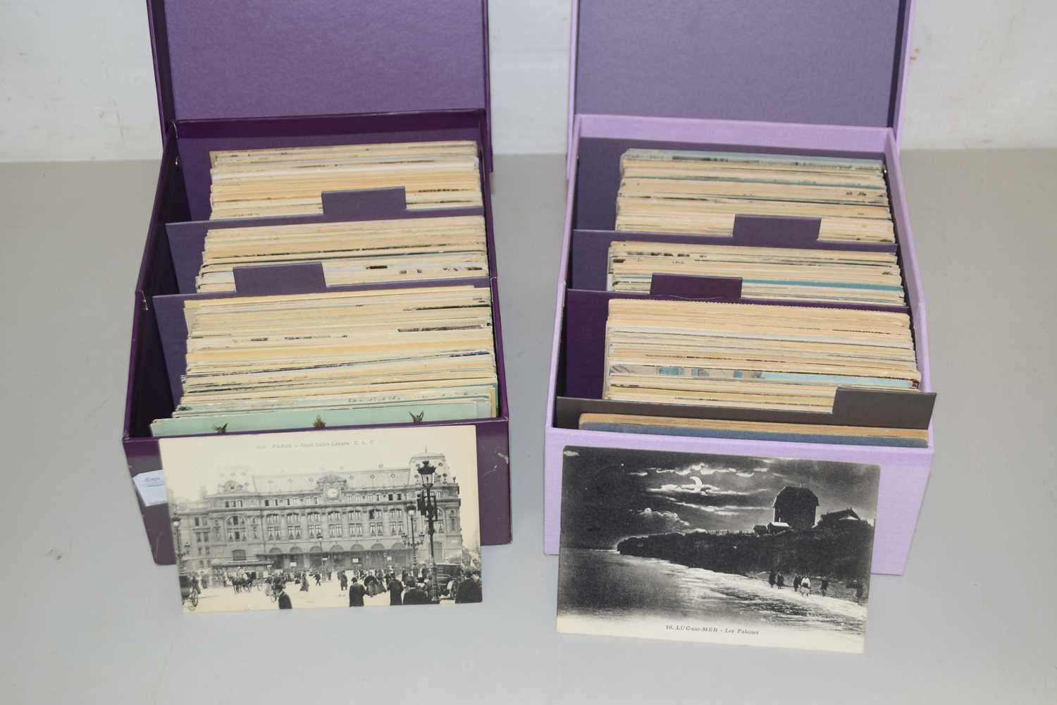 Lot 84 - Two boxes of assorted postcards