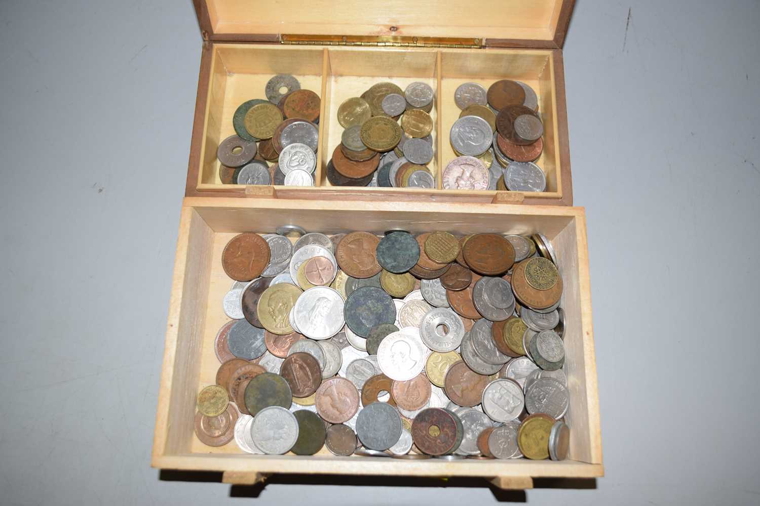 Lot 94 - Two boxes of various world coinage