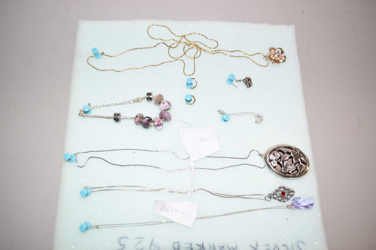 Lot 125 - Group of various silver chains, bracelets etc