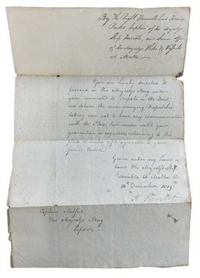 Lot 1094 - NAVAL. CAPTAIN HENRY PAULET. HMS TERRIBLE....