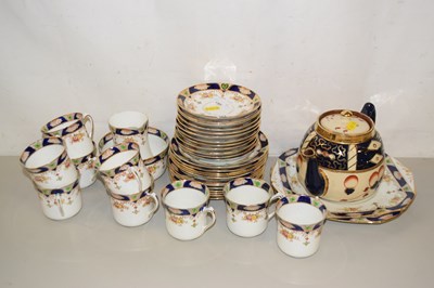 Lot 1 - A quantity of standard gilt rimmed tea wares