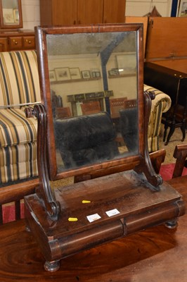 Lot 334 - 19th Century mahogany dressing table mirror on...