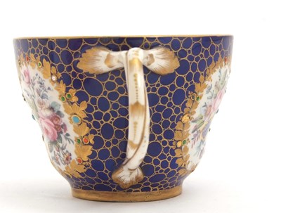 Lot 165 - Sevres Style Jewelled Cup and Saucer the cup...