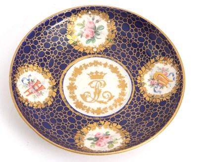Lot 165 - Sevres Style Jewelled Cup and Saucer the cup...