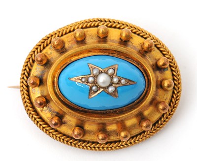 Lot 55 - An Archeological revival brooch, with central...