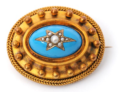 Lot 55 - An Archeological revival brooch, with central...