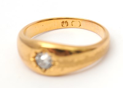 Lot 38 - A diamond ring, with gypsy set old mine cut...