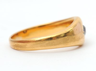 Lot 38 - A diamond ring, with gypsy set old mine cut...