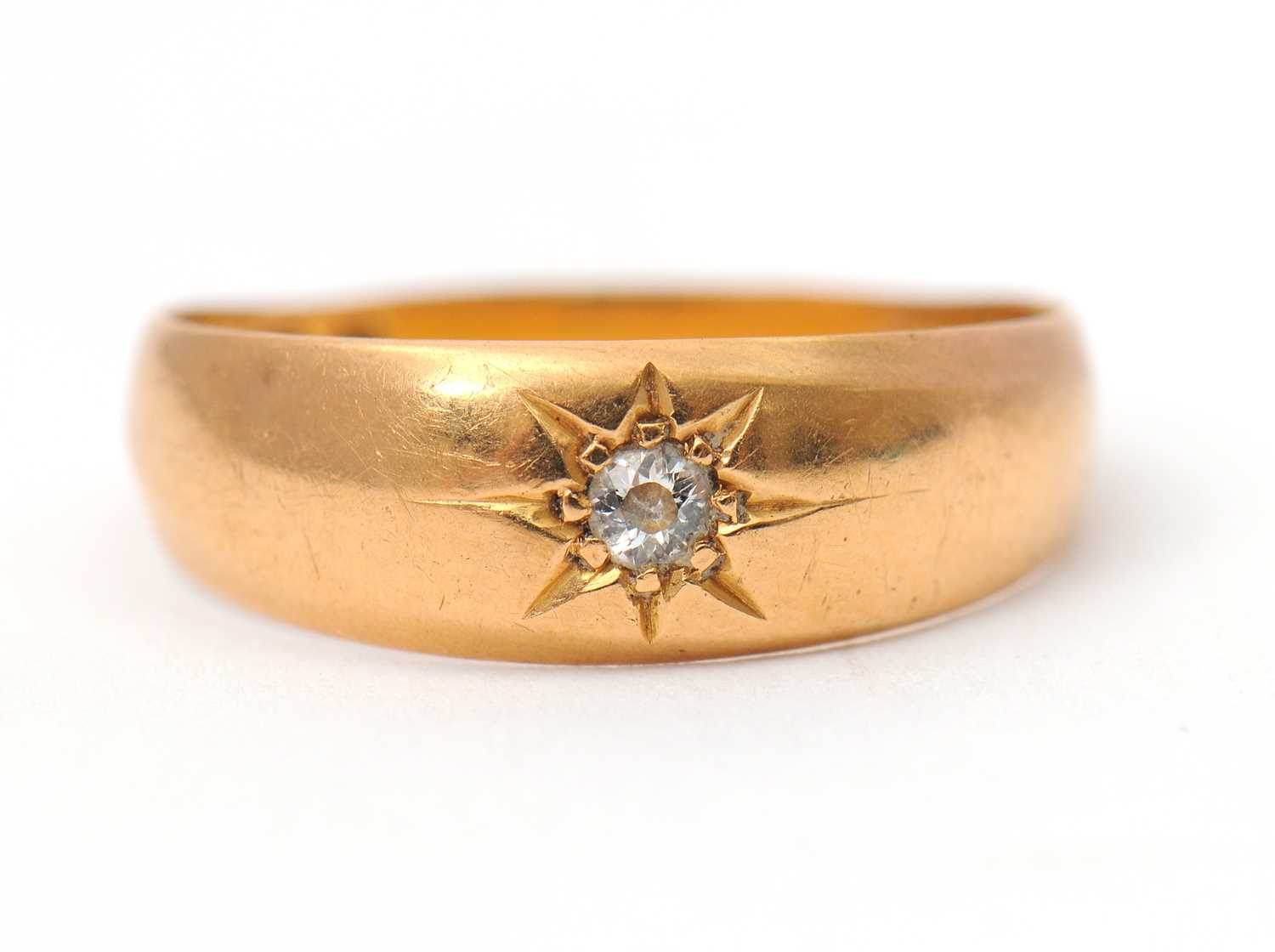 Lot 40 - A late 19th century 18ct diamond ring, with...
