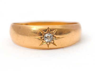 Lot 40 - A late 19th century 18ct diamond ring, with...