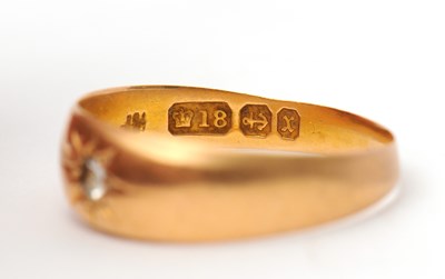 Lot 40 - A late 19th century 18ct diamond ring, with...
