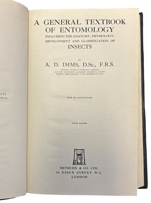 Lot 73 - A D IMMS: A GENERAL TEXTBOOK OF ENTOMOLOGY -...