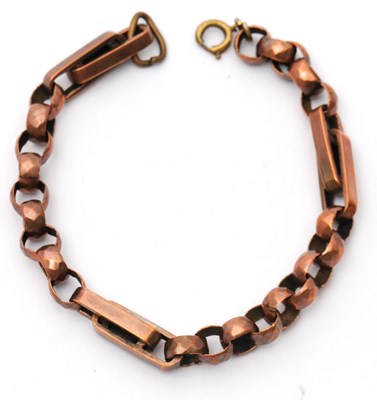 Lot 128 - A 'rose gold' bracelet, the converted watch...