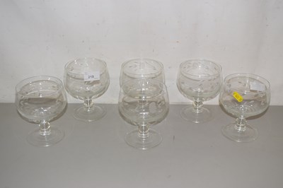 Lot 10 - A set of six Luminarc wide stemmed bowls