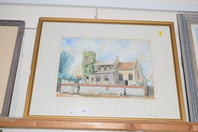 Lot 267 - A watercolour study of Old Catton Church