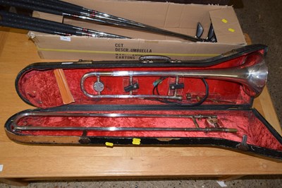 Lot 323 - Academy 402 silver plated trombone by Besson