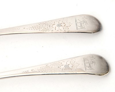 Lot 61 - A pair of George IV silver berry spoons,...