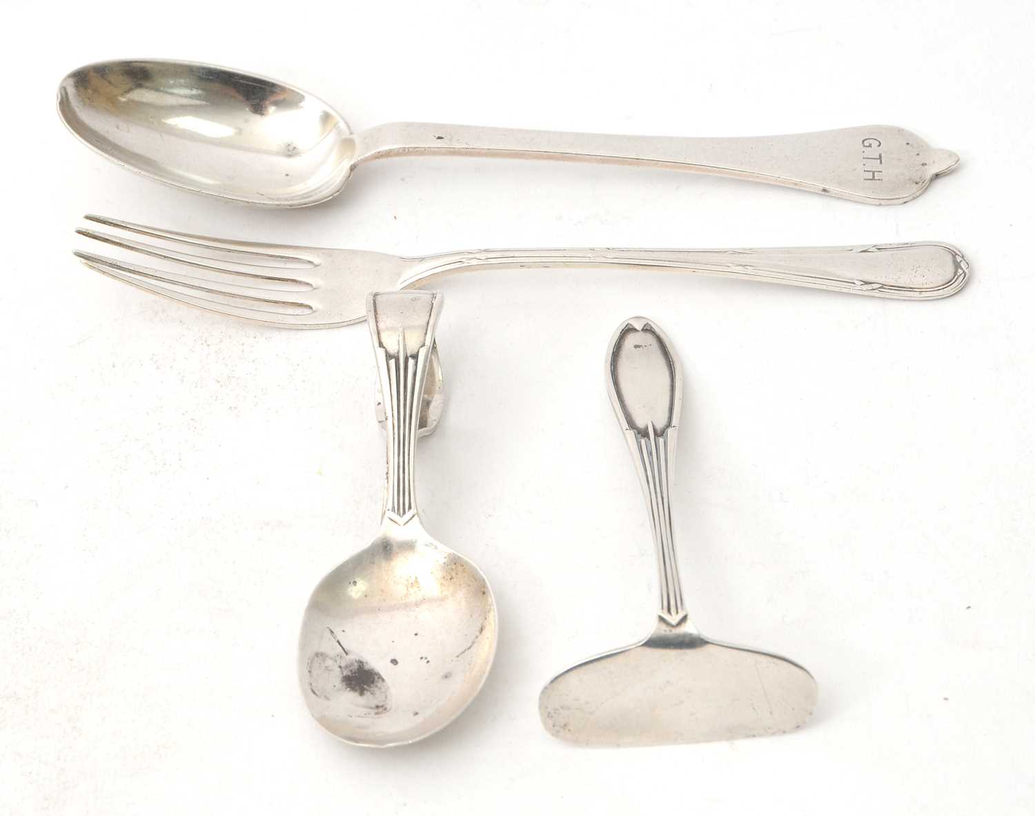 Lot 68 - Mixed Lot: A three piece silver christening...