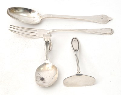 Lot 68 - Mixed Lot: A three piece silver christening...
