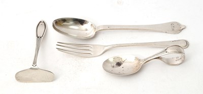 Lot 68 - Mixed Lot: A three piece silver christening...
