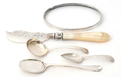 Lot 62 - Mixed Lot: A Victorian silver bladed and...