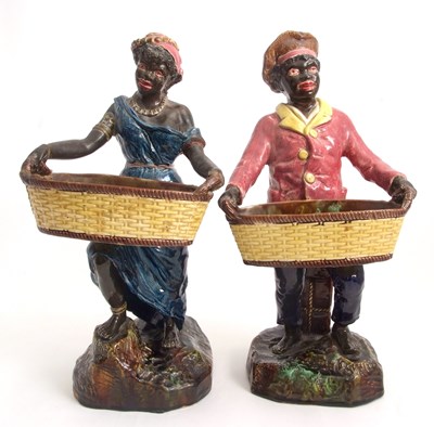 Lot 197 - A pair of Victorian Blackamoor figures,...