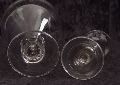 Lot 3 - English Cordial or Ale Glass engraved with...