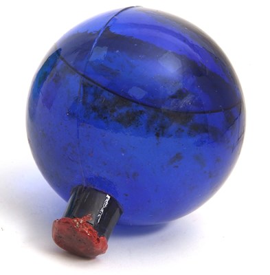 Lot 4 - Victorian Pyramid Glass Night Light and Blue...