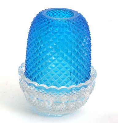 Lot 4 - Victorian Pyramid Glass Night Light and Blue...