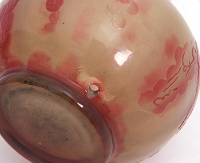 Lot 7 - Galle Cameo Glass Vase the globular body with...
